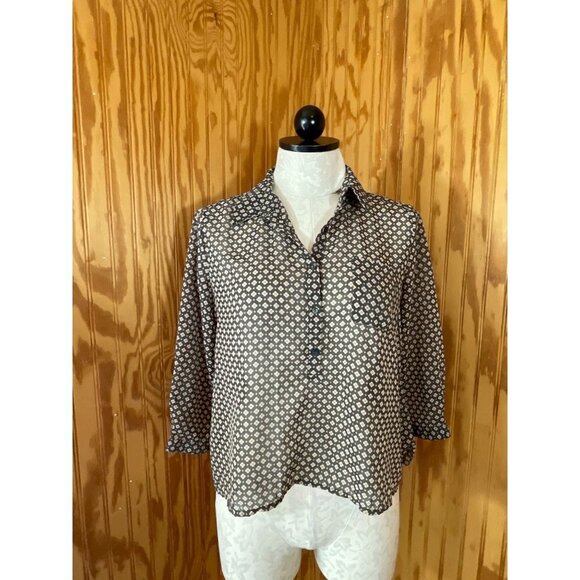 American Eagle Outfitters Shirt Top Button Front Floral Long Sleeve XS - Picture 1 of 8